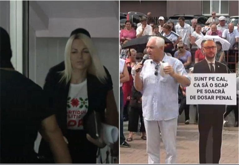 VIDEO/ Protest la Judecătoria Chișinău, unde este examinat recursul procurorilor privind prelungirea mandatului de arest în privința deputatei Marina Tauber