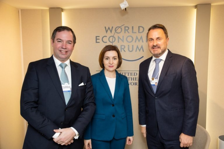 Maia Sandu, întrevedere la Davos cu prim-ministrul Luxemburgului: Subiectele abordate