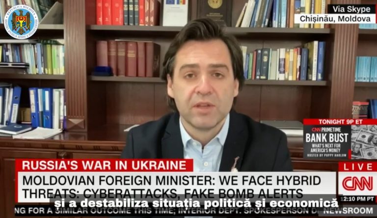 VIDEO/ Nicu Popescu, interviu pentru CNN: Suntem capabili să păstrăm pacea și vom reuși în continuare să apropiem R. Moldova de UE