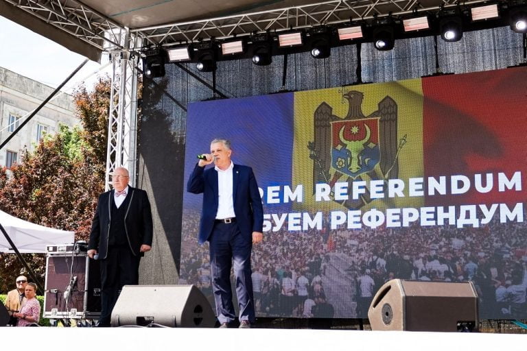 Miting antiguvernamental la Comrat, organizat de Partidul Șor: Inițiem referendum pentru ca poporul să decidă vectorul extern al Moldovei