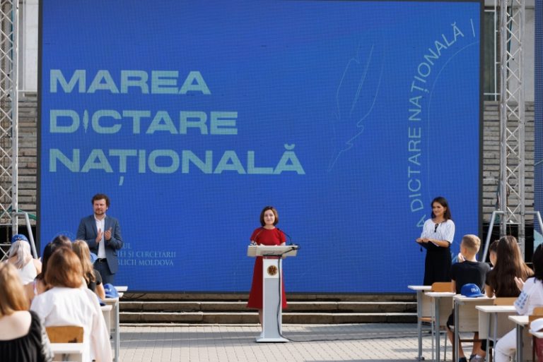 Maia Sandu, la Marea Dictare Națională: Limba română are locul ei demn în rândul statelor lumii