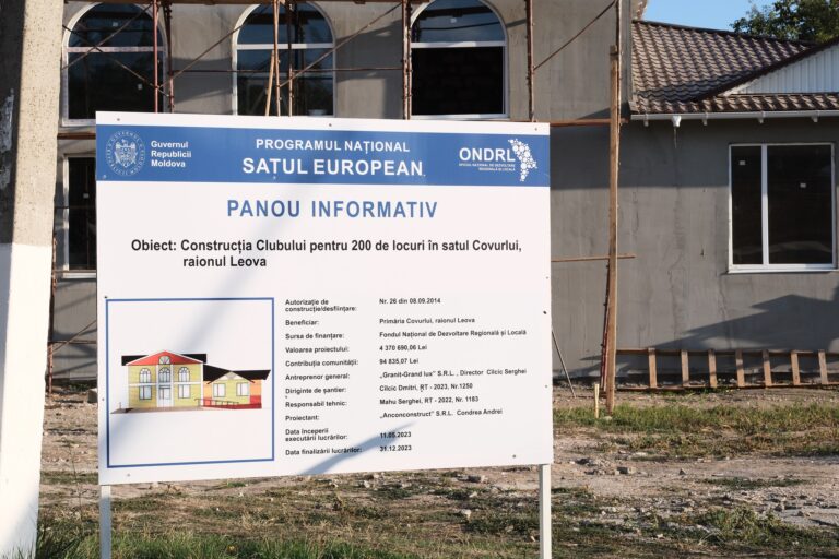 FOTO/ Satul European: Un cămin social de 200 de locuri se construiește în raionul Leova