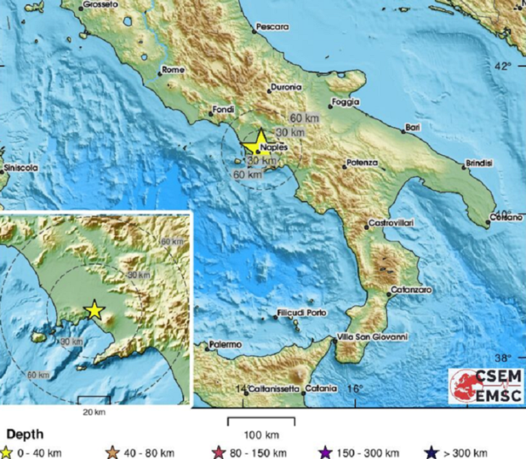 Cutremur de magnitudinea 4,2 în Italia, la periferia Napoli, cel mai puternic din ultimii 40 de ani