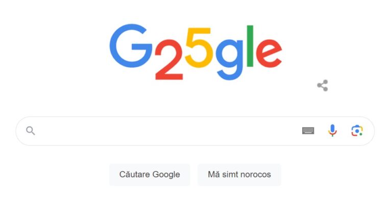 Google, cel mai important motor online de căutare, a împlinit un sfert de secol