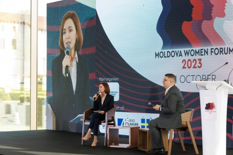 Maia Sandu, la Moldova Women Forum 2023: Vocea femeilor din țara noastră este puternică și este auzită