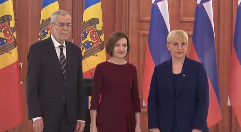 Maia Sandu le-a vorbit omologilor din Austria și Slovenia despre lupta contra influenței Rusiei și a oligarhilor fugari