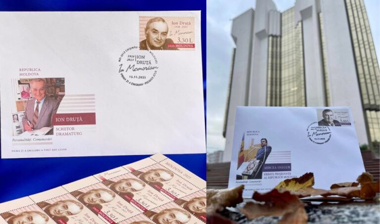 Poșta Moldovei lansează timbre în memoria regretaților Ion Druță și Mircea Snegur
