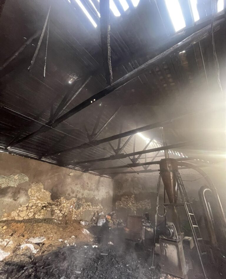 FOTO/ Incendiu la Bălți: un depozit industrial a fost cuprins de flăcări