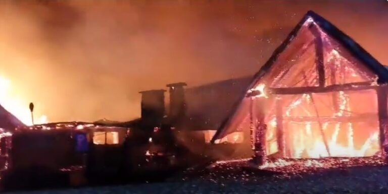 VIDEO/ Incendiu uriaș la o pensiune din România: Patru adulți și un copil, găsiți carbonizați iar alte trei persoane sunt căutate