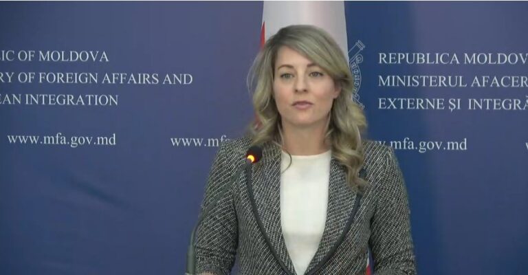 Ministra de externe a Canadei, la Chișinău: Dezinformarea rusească subminează noile democrații