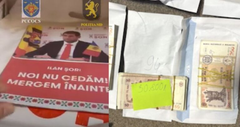 VIDEO/  Captură de 800.000 de lei la primăria Orhei. O funcționară și un curier, care au legături cu un partid, reținuți