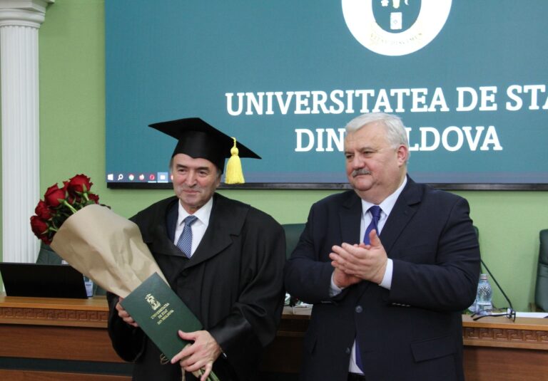 Rectorul Universității din Iași „Al. Ioan Cuza”, distins cu titlul „Doctor Honoris Causa” de către USM