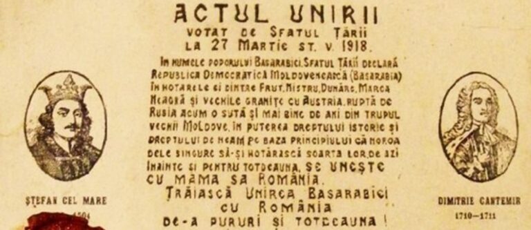 Ziua ce-a pornit mișcarea reunificării tuturor românilor. Se fac 106 ani de la Unirea Basarabiei cu România