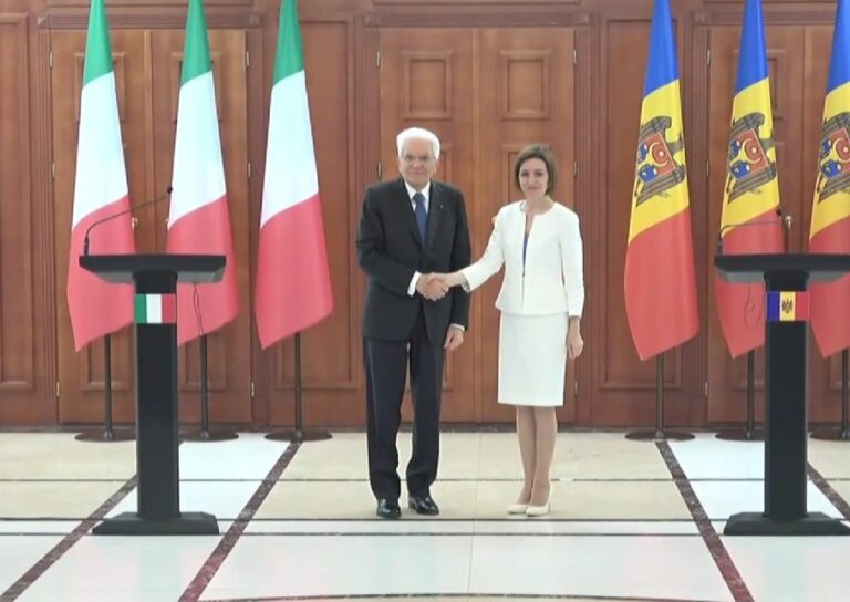 Maia Sandu și Sergio Mattarella au semnat o declarație comună moldo-italiană