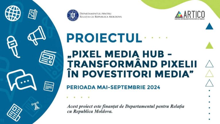 O nouă etapă în evoluția Școlii TV „Pixel Media Center” ARTICO: Lansarea Proiectului „Pixel Media Hub – Transformând Pixelii în Povestitori Media”