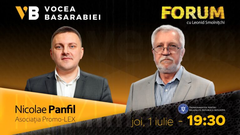 VIDEO/ Emisiunea FORUM din 1 august. Invitat: Nicolae Panfil, director programe Promo-LEX