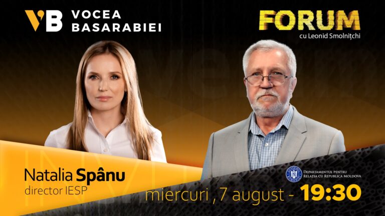 VIDEO/ Emisiunea FORUM din 7 august. Invitată: Natalia Spânu, directoare Institutul European de Studii Politice