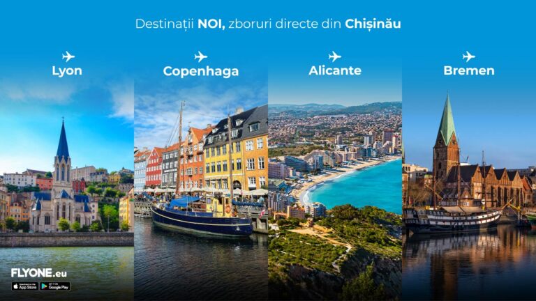 (P) FLYONE anunță noi destinații de zbor și deschiderea rezervărilor pentru vară!