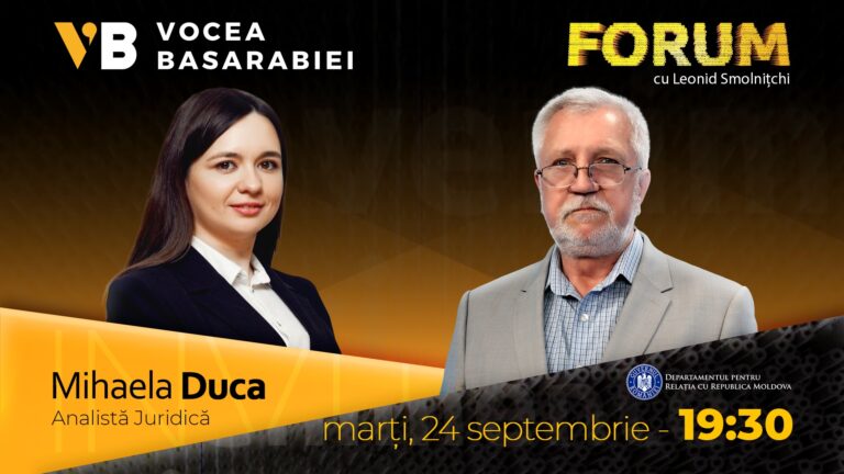 VIDEO/ Emisiunea FORUM din 24 septembrie. Invitată: Mihaela Duca, consilieră juridică