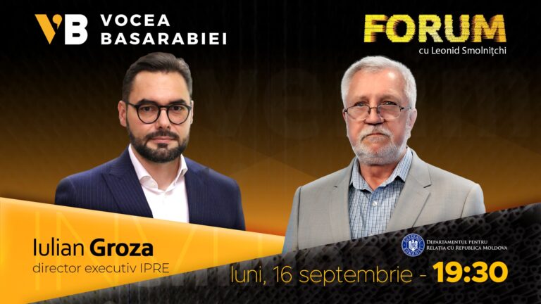 VIDEO/ Emisiunea FORUM din 16 septembrie. Invitat: Iulian Groza, director executiv IPRE