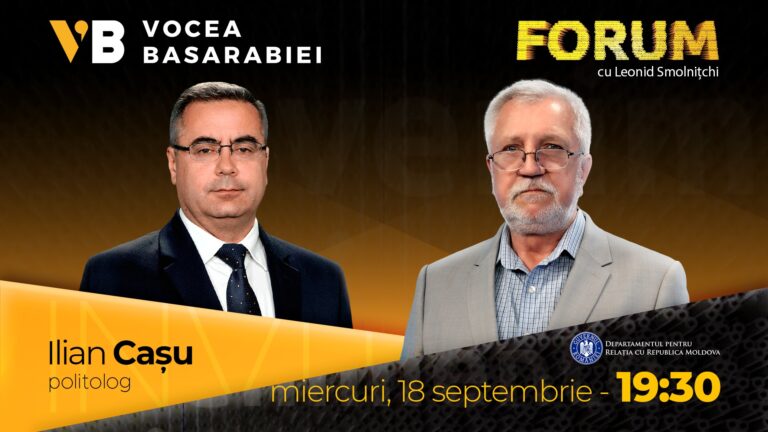 VIDEO/ Emisiunea FORUM din 18 septembrie. Invitat: Ilian Cașu, politolog