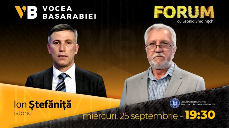 VIDEO/ Emisiunea FORUM din 25 septembrie. Invitat: Ion Ștefăniță, istoric