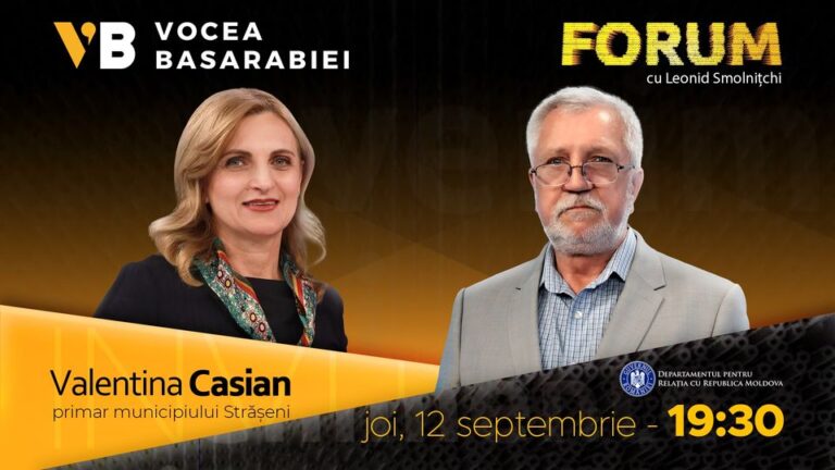 VIDEO/ Emisiunea FORUM din 12 septembrie. Invitată: Valentina Casian, primarul municipiului Străşeni