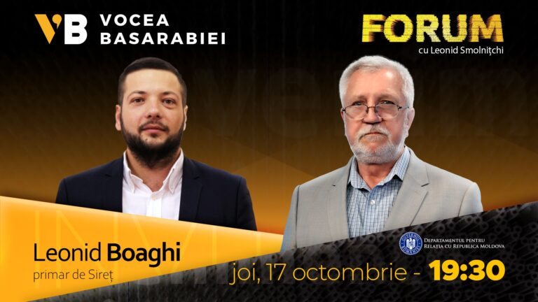 Emisiunea FORUM din 17 octombrie. Invitat: Leonid Boaghi, vicepreședinte CALM, primar la Sireț