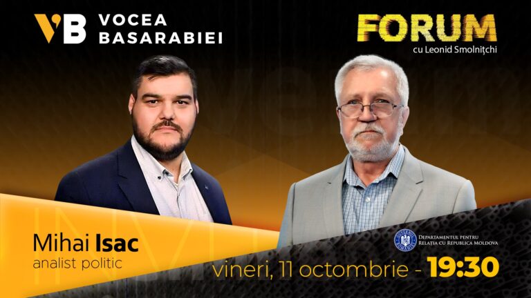 VIDEO/ Emisiunea FORUM din 11 octombrie. Invitat: Mihai Isac, comentator politic