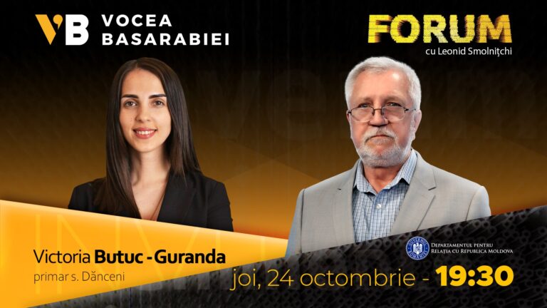 VIDEO/ Emisiunea FORUM din 24 octombrie. Invitată: Victoria Butuc-Guranda, primărița satului Dănceni