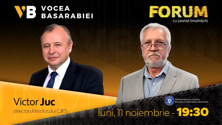 VIDEO/ Emisiunea FORUM din 11 noiembrie. Invitat: Victor Juc, directorul Institutului CJPS