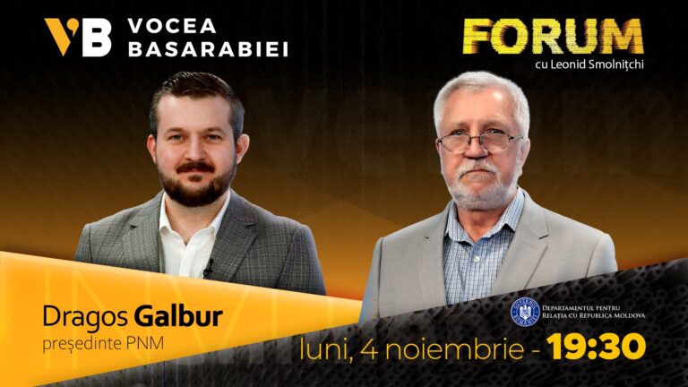 VIDEO/ Emisiunea FORUM din 1 noiembrie. Invitat: Dragoș Galbur, președinte PNM