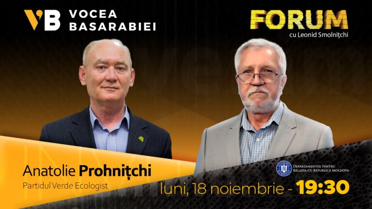 VIDEO/ Emisiunea FORUM din 15 noiembrie. Invitat: Anatolie Prohnițchi, președinte Partidului Verde Ecologist