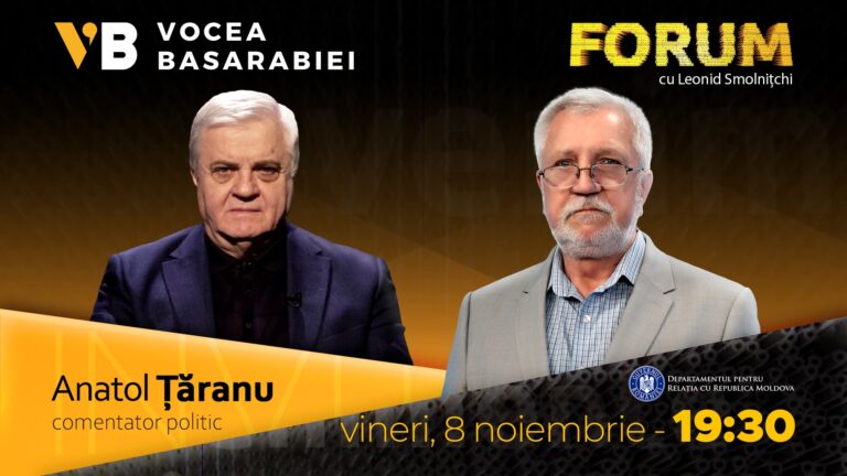 VIDEO/ Emisiunea FORUM din 8 noiembrie. Invitat: Anatol Țăranu, comentator politic