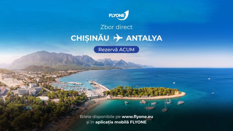 Zboruri zilnice Chișinău – Antalya, operate de compania aeriană FLYONE!