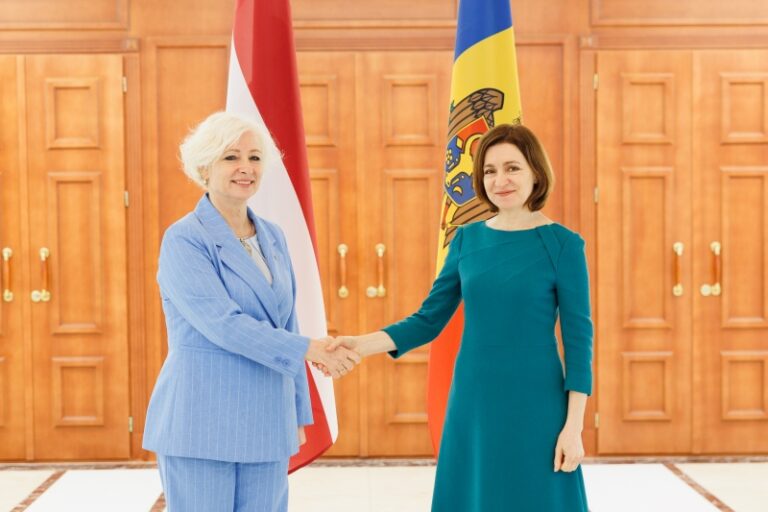 Maia Sandu, întrevedere cu președinta Parlamentului leton, Daiga Mieriņa: Parcursul european, pe agenda discuțiilor