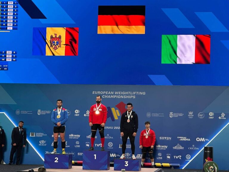 Halterofilul moldovean Marin Robu, vicecampion european la Chișinău