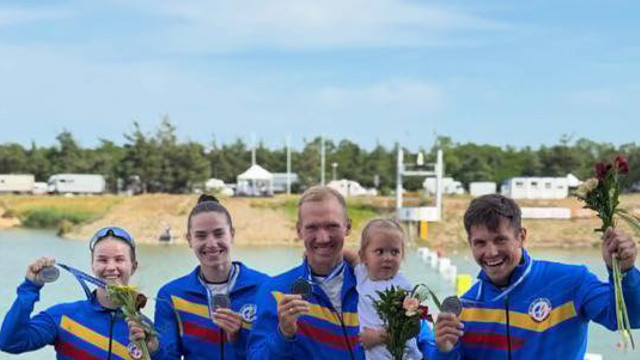 A doua medalie pentru Moldova la Europenele de canoe: bronz pentru echipajul mixt C4