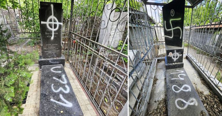 37 de morminte, vandalizate în cimitirul evreiesc: Poliția a deschis o anchetă