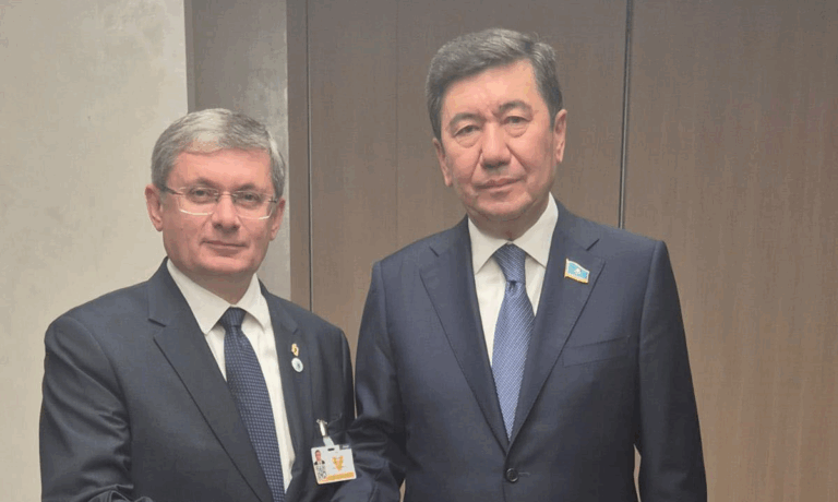 Situația de securitate din Europa, discutată de Igor Grosu cu președintele Majilis-ului din Kazahstan