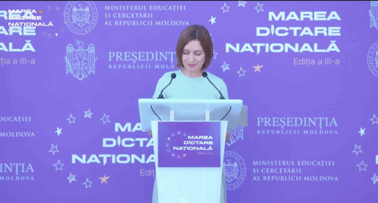 Maia Sandu, la Marea Dictare Națională: „Limba română este legătura noastră cu trecutul, dar și cu viitorul”