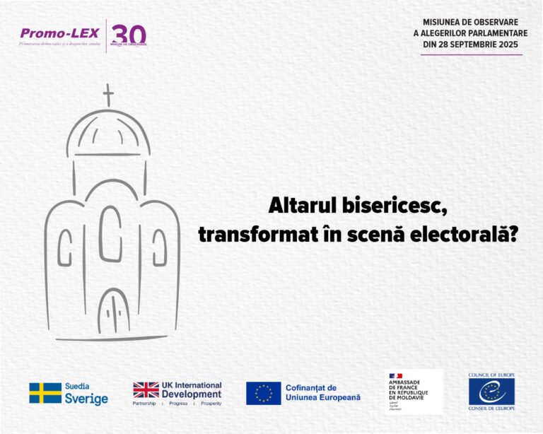 Raport Promo-LEX: Altarul bisericesc, transformat în scenă electorală