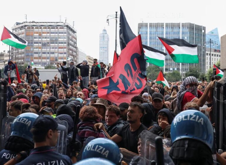 Proteste în Italia împotriva războiului din Gaza