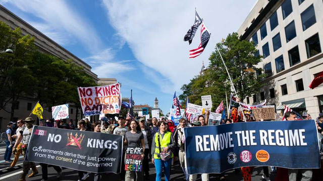Milioane de americani au ieșit în stradă la protestele „No Kings”, împotriva politicilor președintelui Donald Trump
