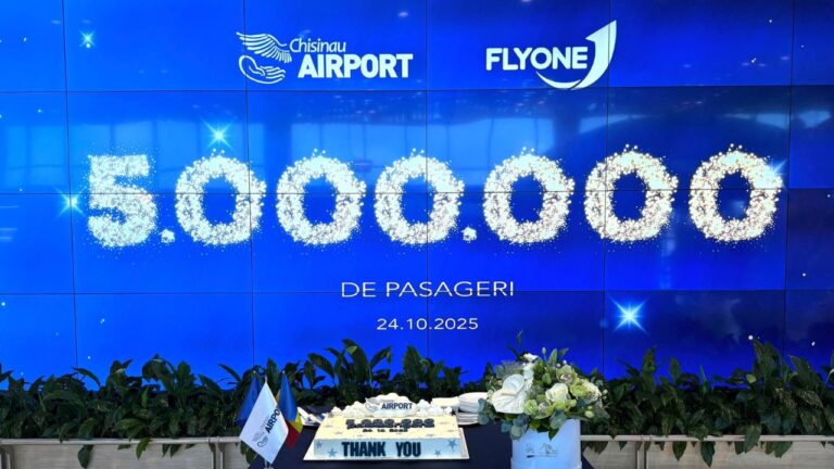 (P) FLYONE a transportat pasagerul cu numărul 5.000.000