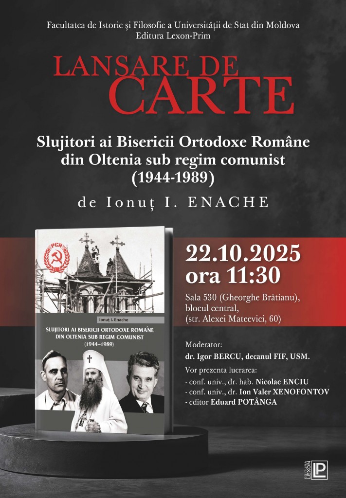 Eveniment istoric la USM: Lansarea cărții „Slujitori ai Bisericii Ortodoxe Române din Oltenia sub regim comunist (1944–1989)”