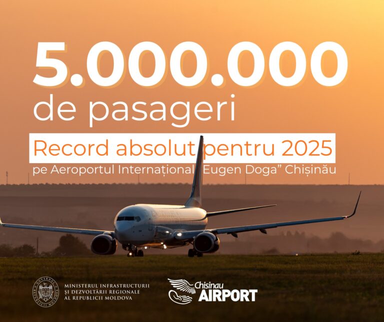 (FOTO) Un nou record la Aeroportul „Eugen Doga” din Chișinău: 5 milioane de pasageri deserviți