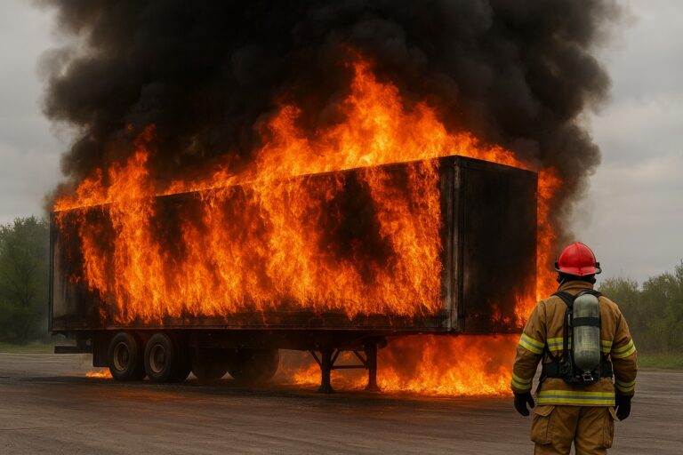 Remorca unui TIR, cuprinsă de flăcări la Bălți: Pompierii au intervenit rapid și au lichidat incendiul