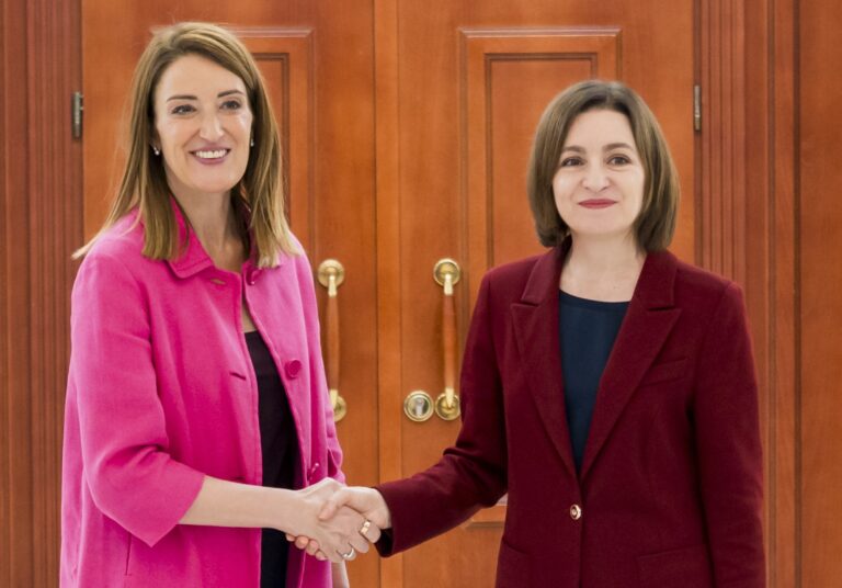 (VIDEO) Președinta Parlamentului European, la Chișinău: „R. Moldova și-a făcut partea sa de muncă, acum e rândul Europei”