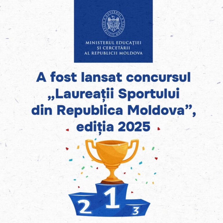 MEC a lansat concursul „Laureații Sportului din Republica Moldova”, ediția 2025